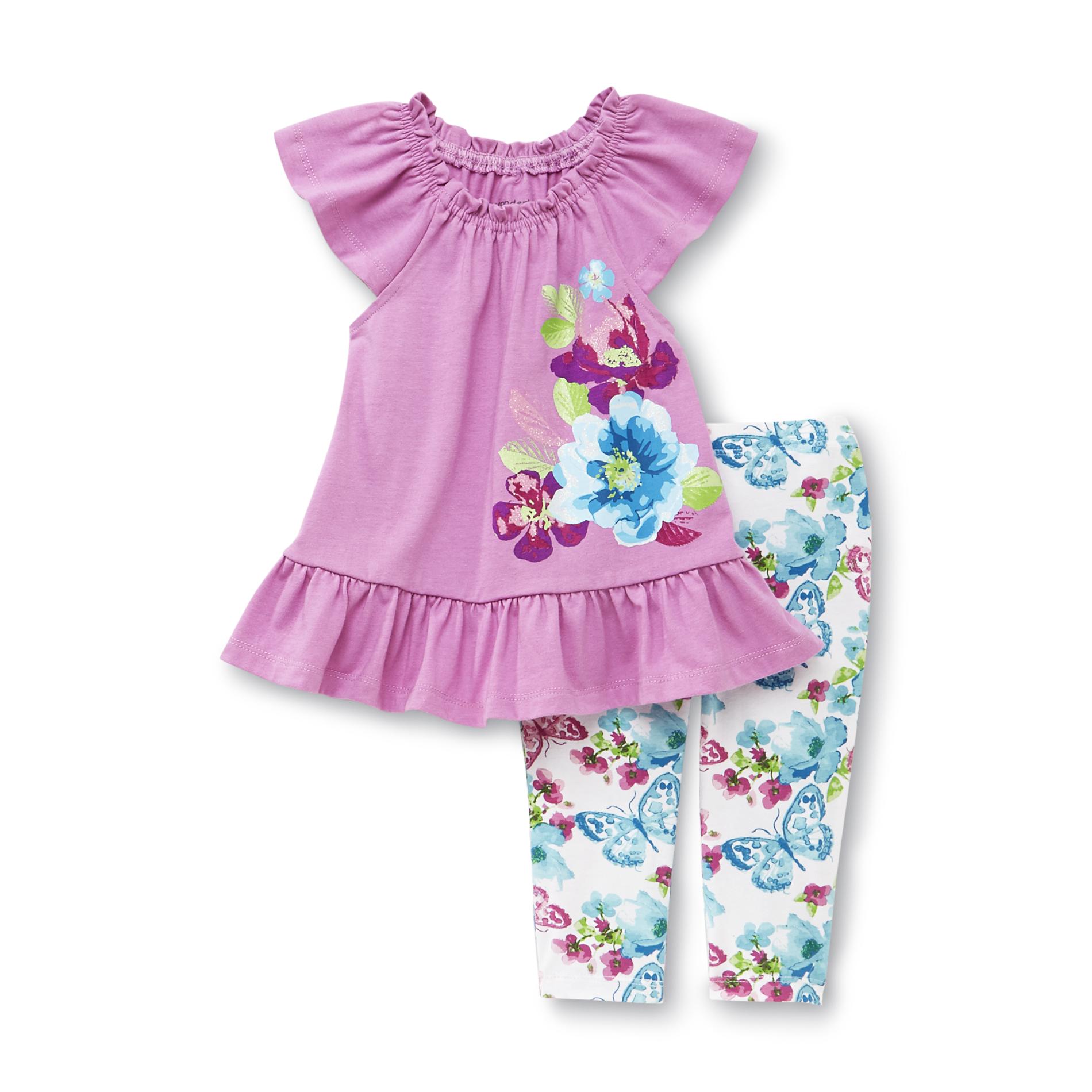 WonderKids Infant & Toddler Girl's Tunic & Leggings - Floral Butterflies