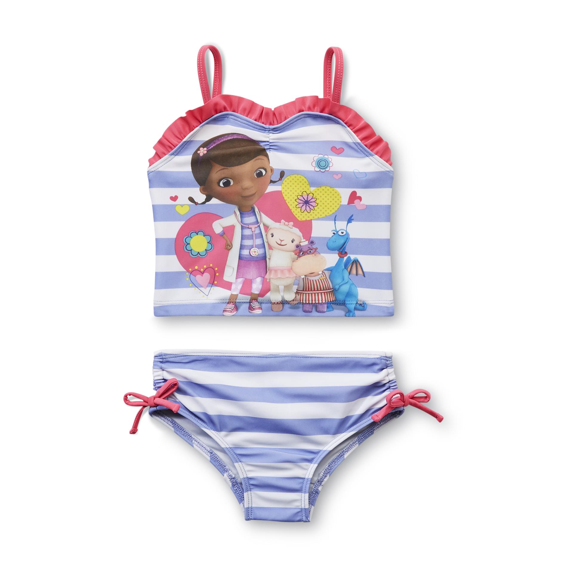 Disney Toddler Girl's Ruffled 2-Piece Swimsuit - Doc McStuffins