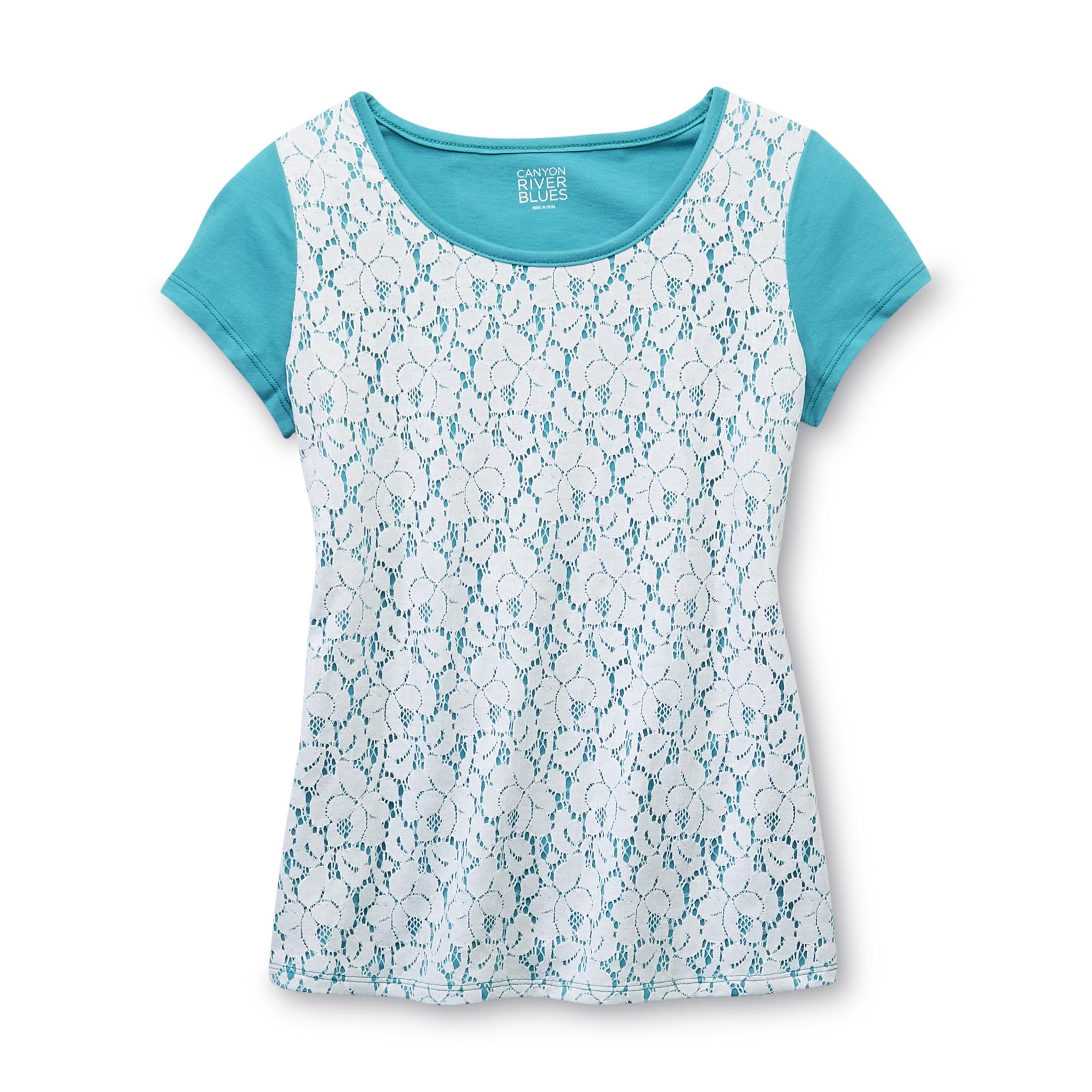 Canyon River Blues Girl's Floral Lace T-Shirt