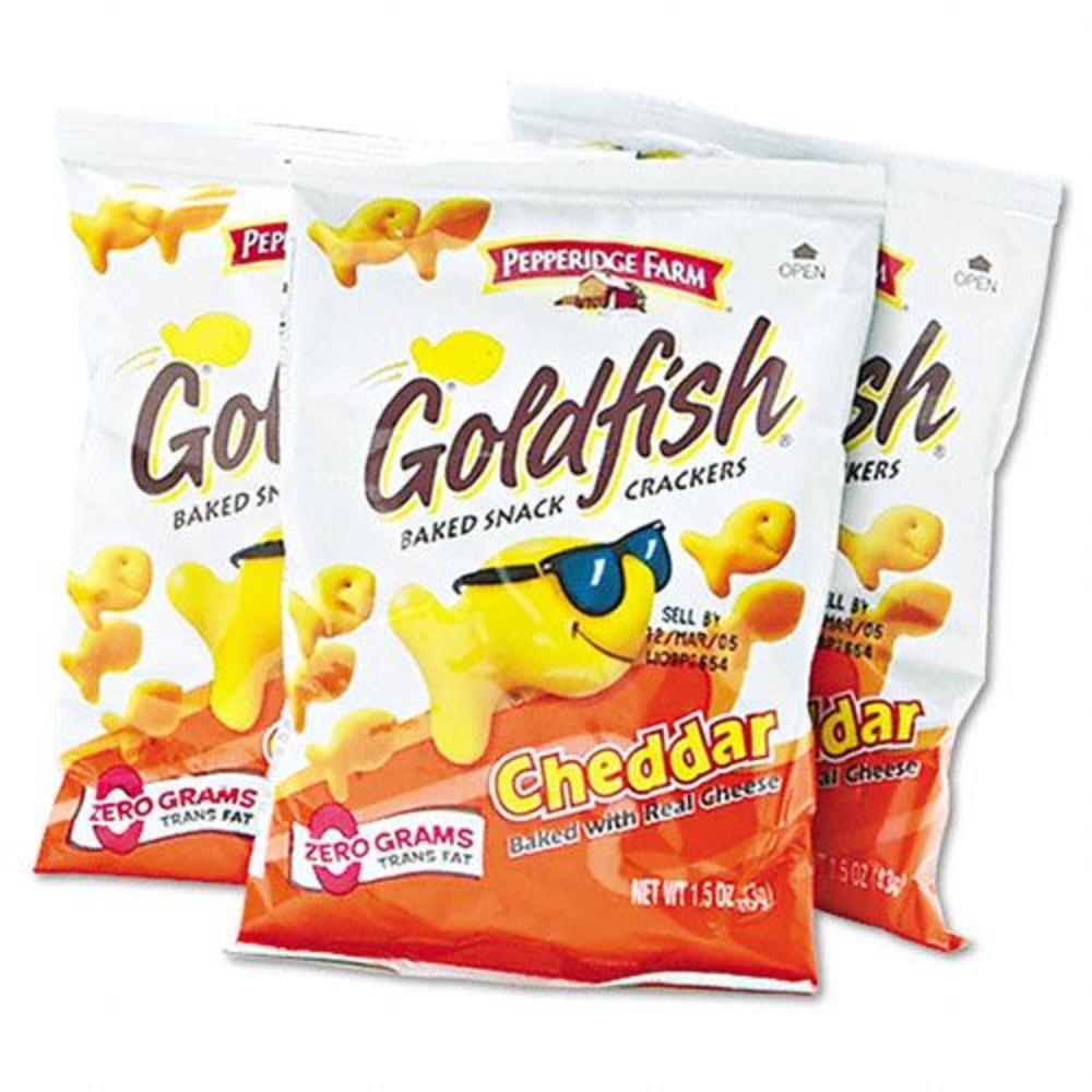 Goldfish PPF13539 Cheddar Crackers, 1.5 oz Single-Serve Pack, 72/ctn