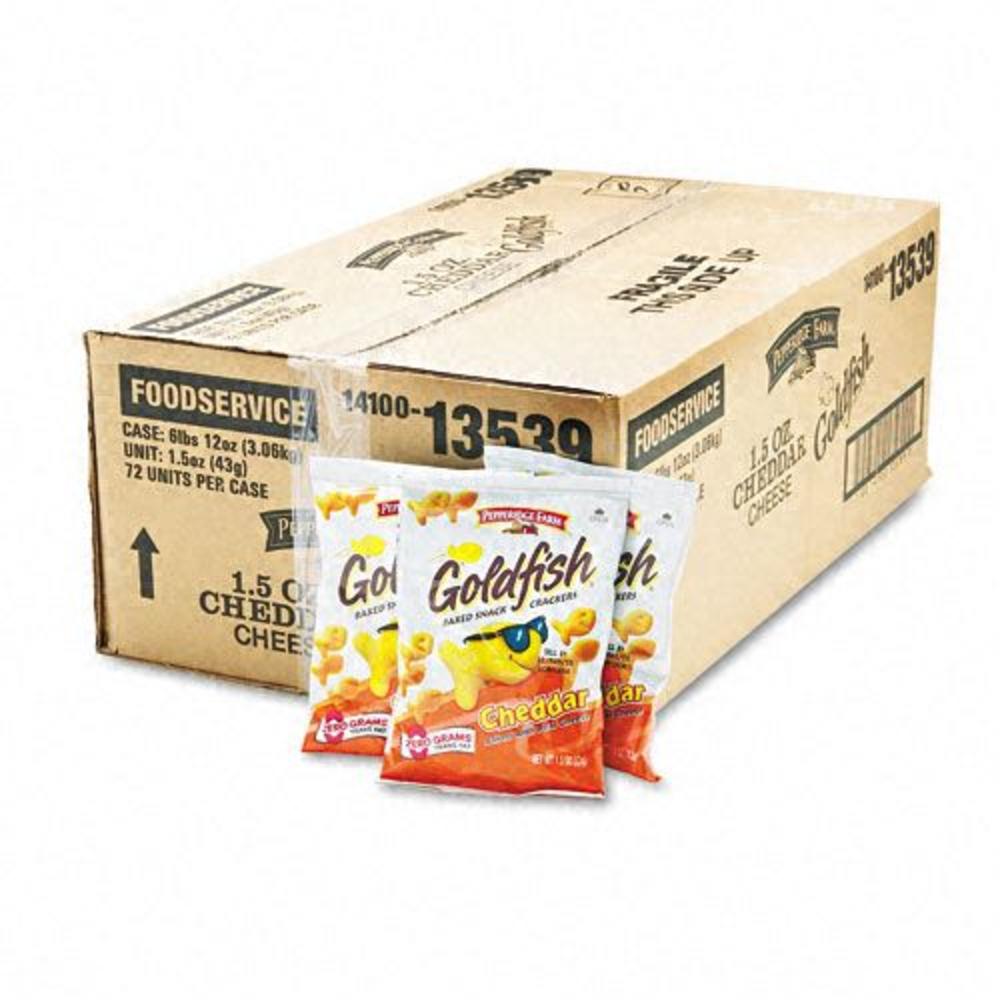Goldfish PPF13539 Cheddar Crackers, 1.5 oz Single-Serve Pack, 72/ctn