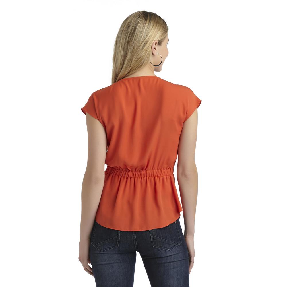 Attention Women's Ruched Waist Blouse