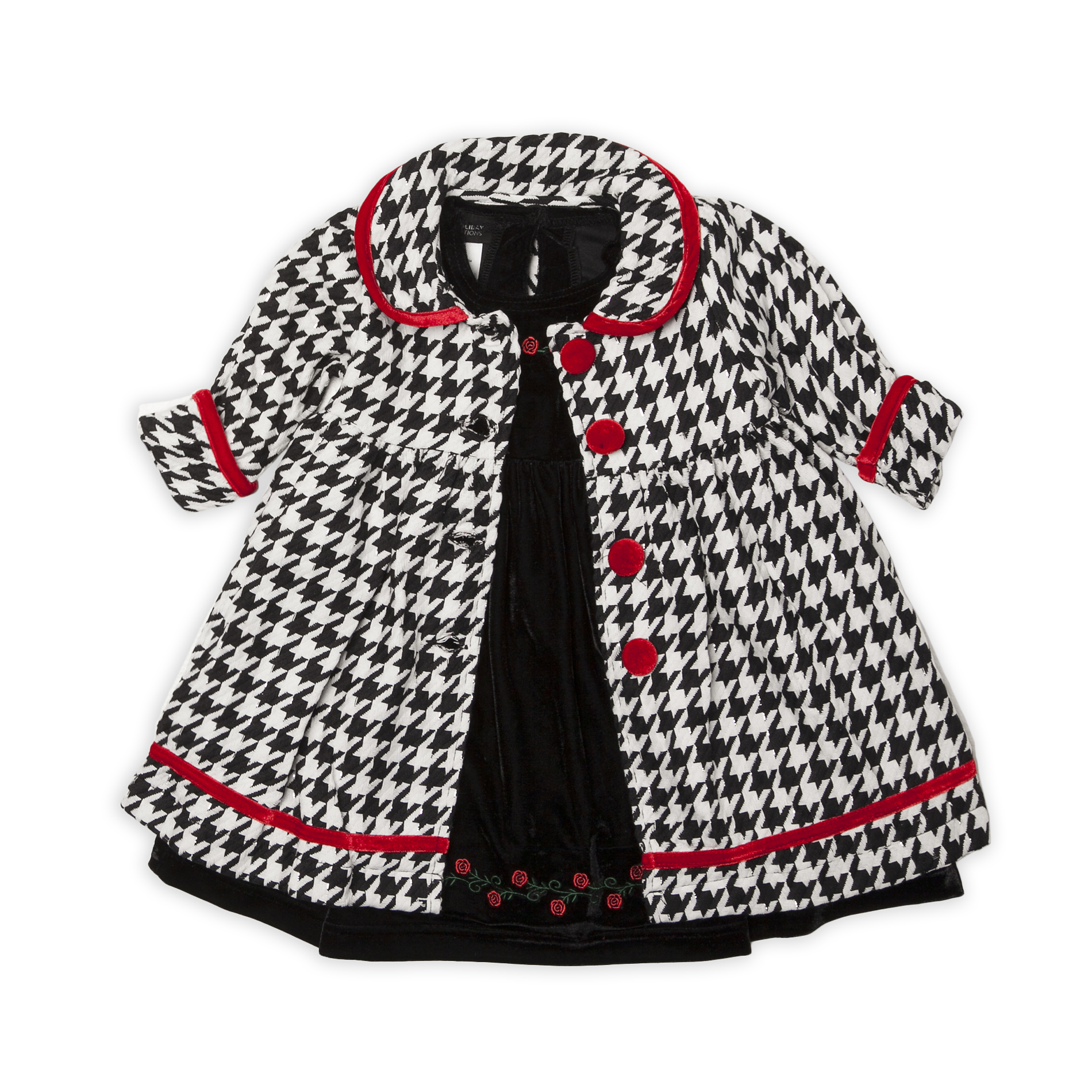 Holiday Editions Infant & Toddler Girl's Coat & Dress - Houndstooth