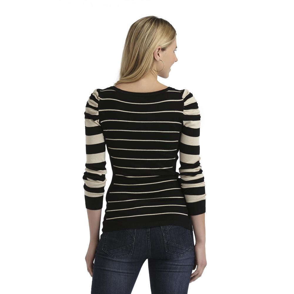 Metaphor Women's Shirred Tunic Sweater - Striped
