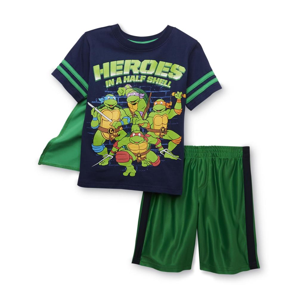 Nickelodeon Toddler Boy's Graphic T-Shirt  Shorts & Cape - Teenage Mutant Ninja Turtles