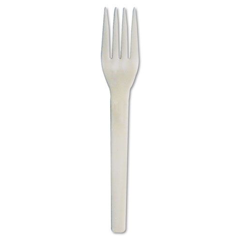 Eco-Products ECOEPS002 Vegetable Plant Starch Fork, 1,000/Carton, Cream
