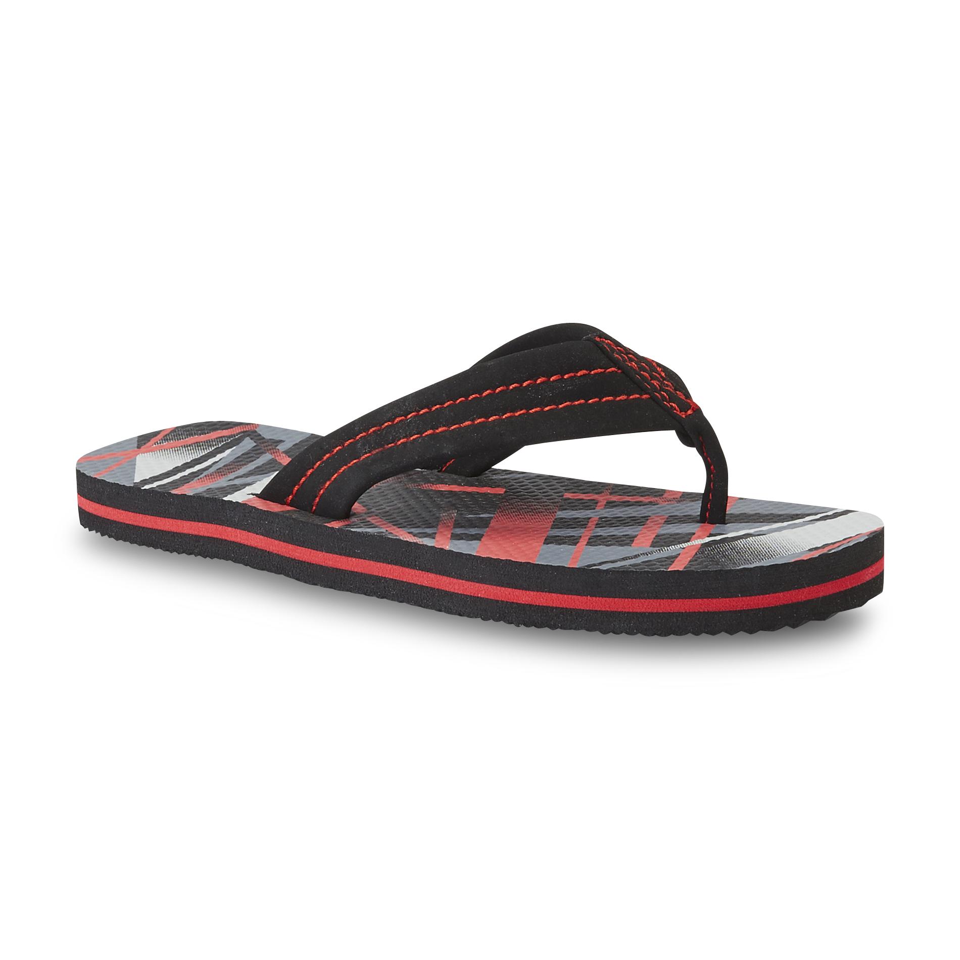 Personal Identity Toddler/Youth Boy's Norris Red/Black/Gray Flip-Flop