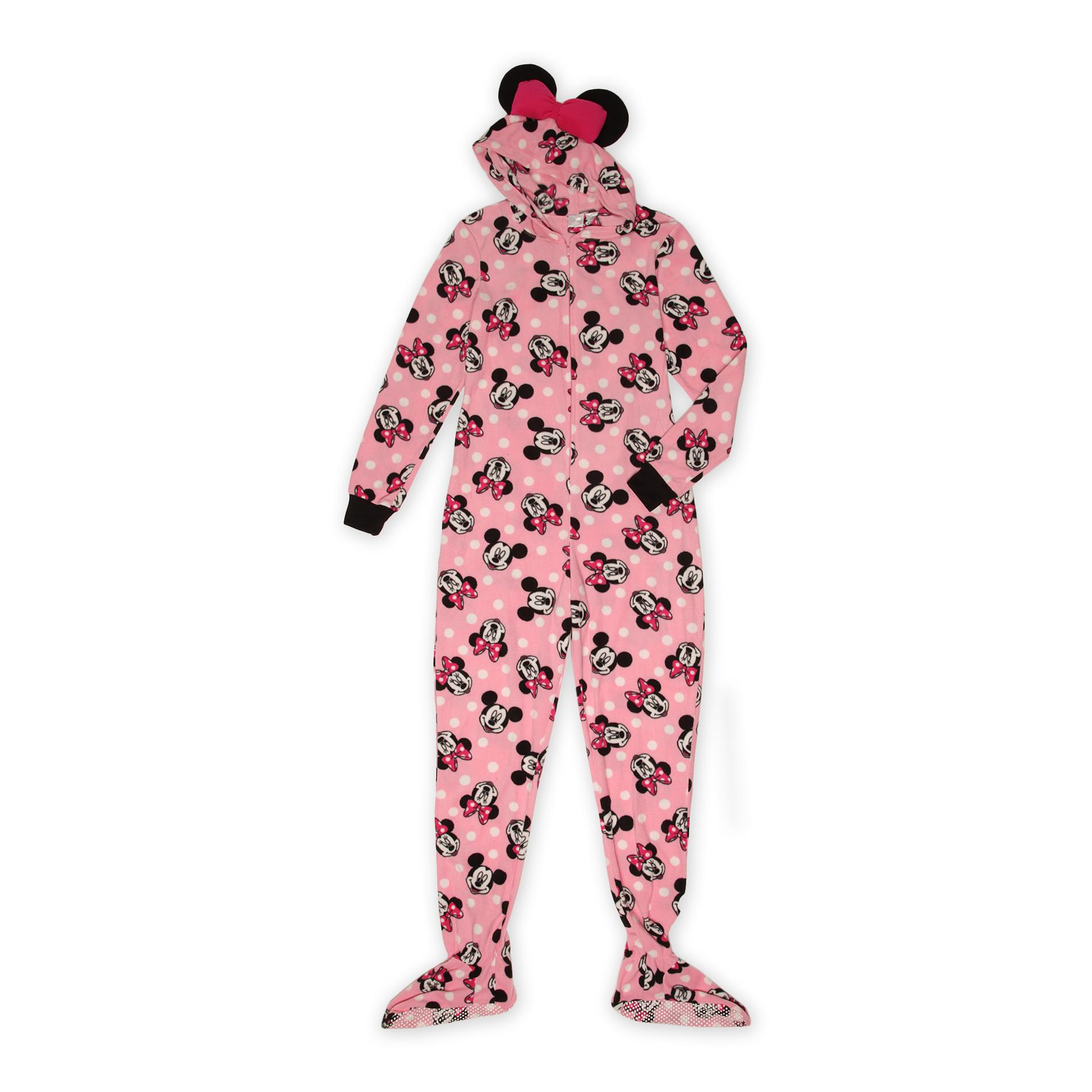 Disney Women's Fleece Pajamas Mickey Mouse & Minnie Mouse