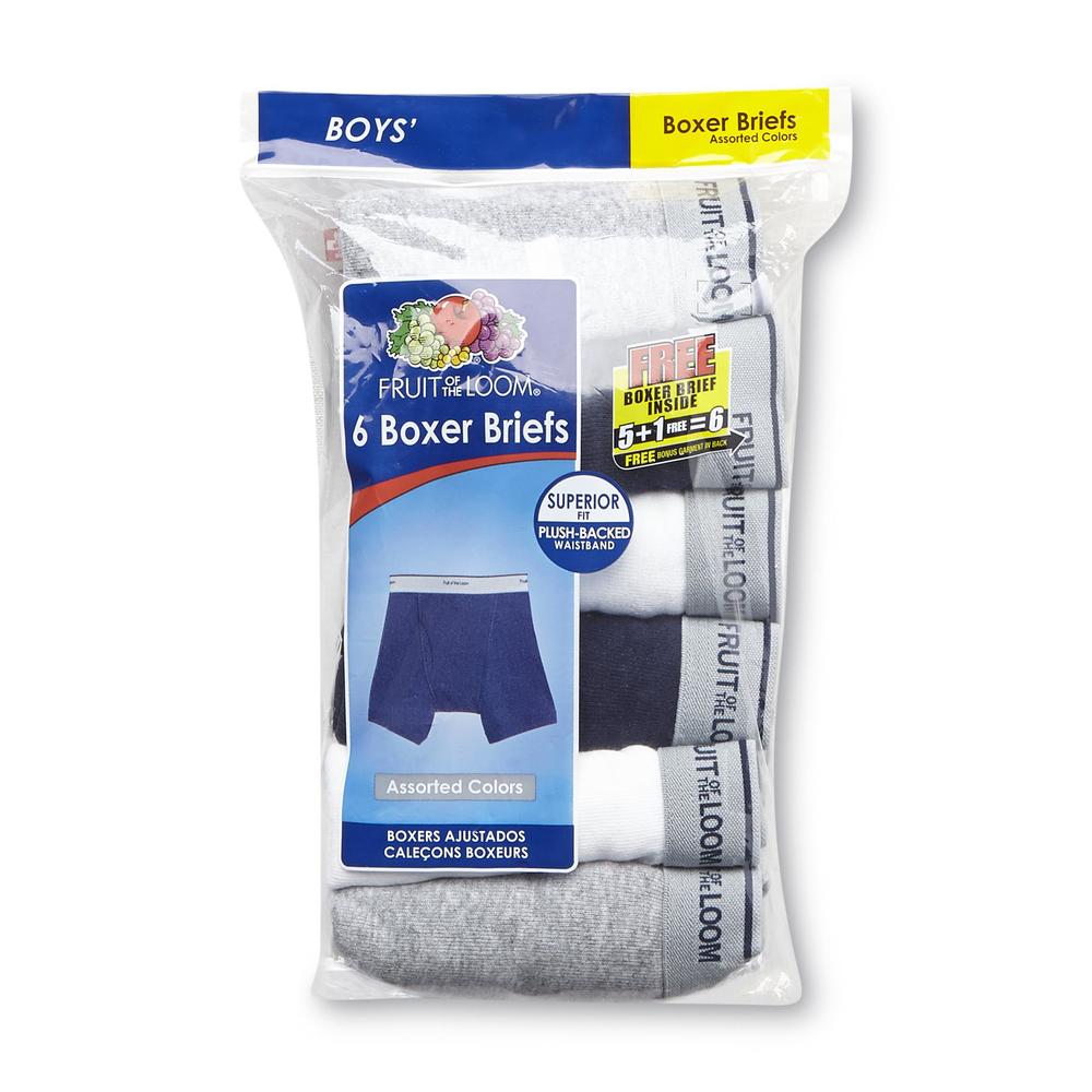 Fruit of the Loom Boys' 6-Pack Boxer Briefs