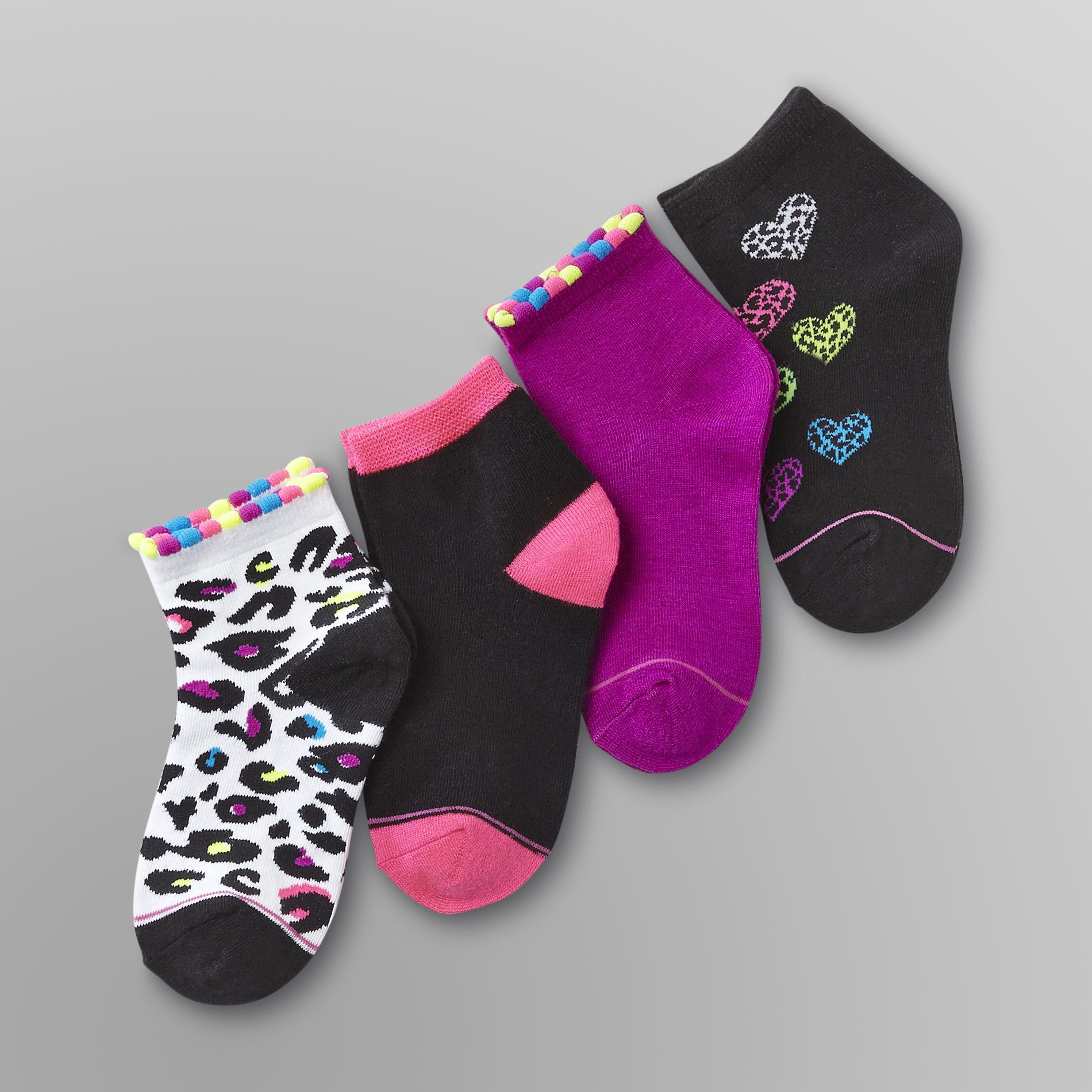 Hanes Girl's 4-Pack Anklet Socks