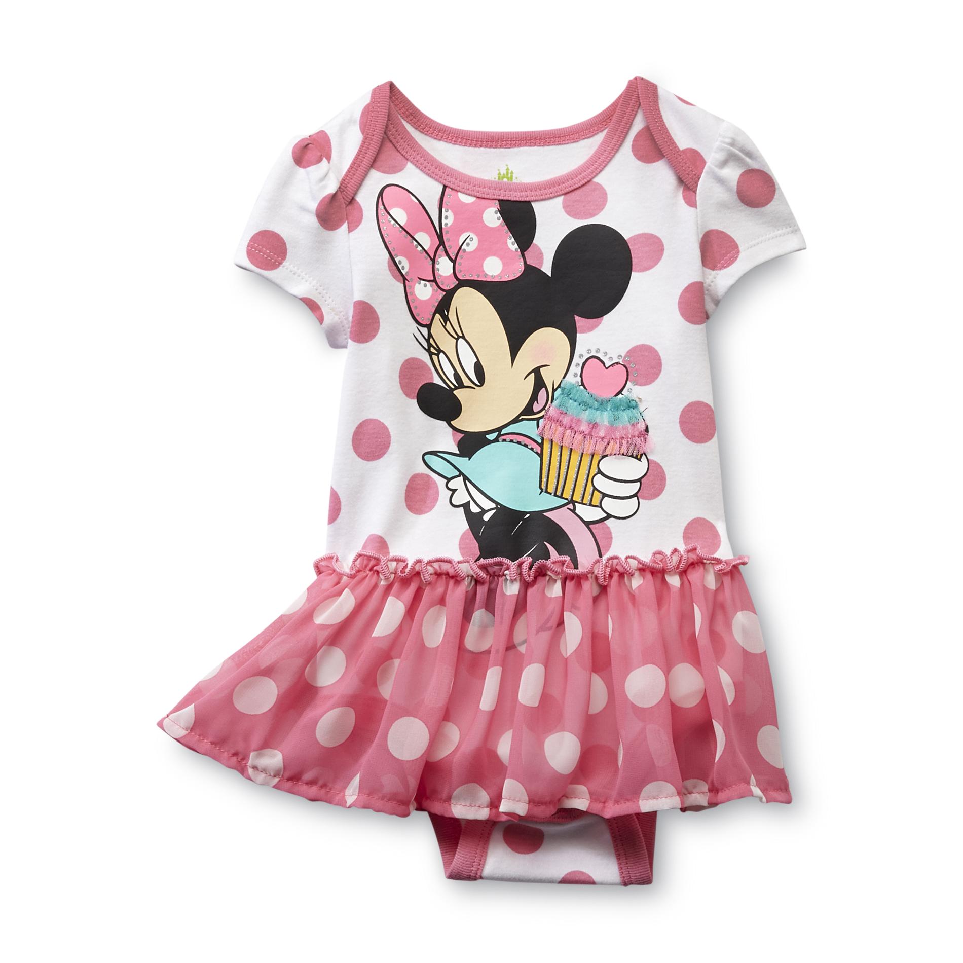 Disney Newborn Girl's Bodysuit Tutu Dress - Minnie Mouse