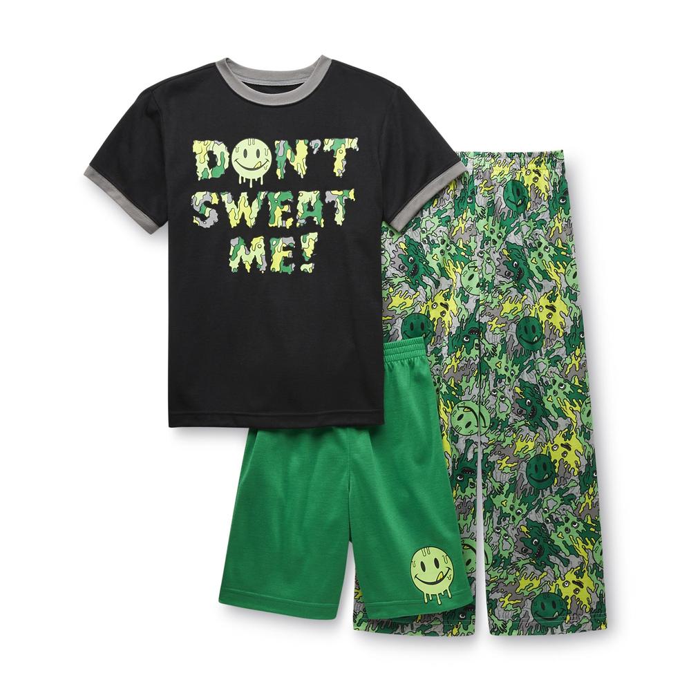 Joe Boxer Boy's 3-Piece Pajama Set - Slime