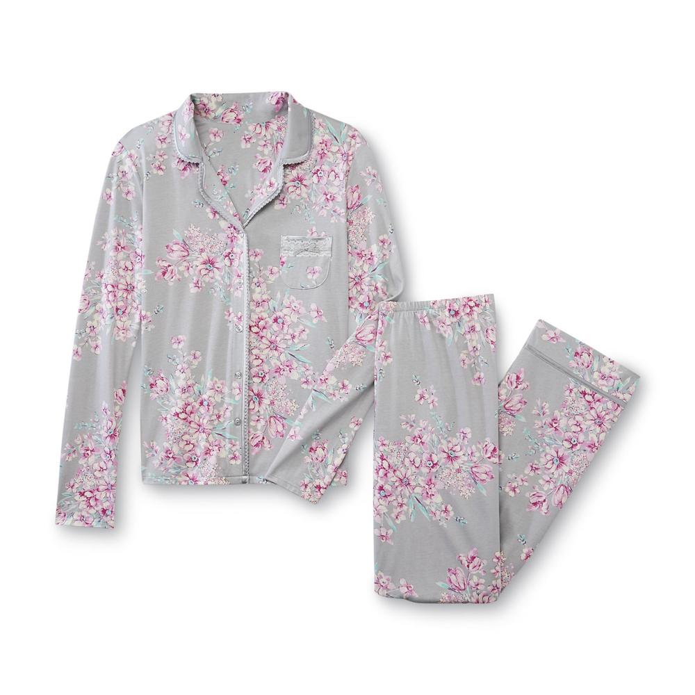 Laura Scott Women's Pajama Shirt & Pants - Floral