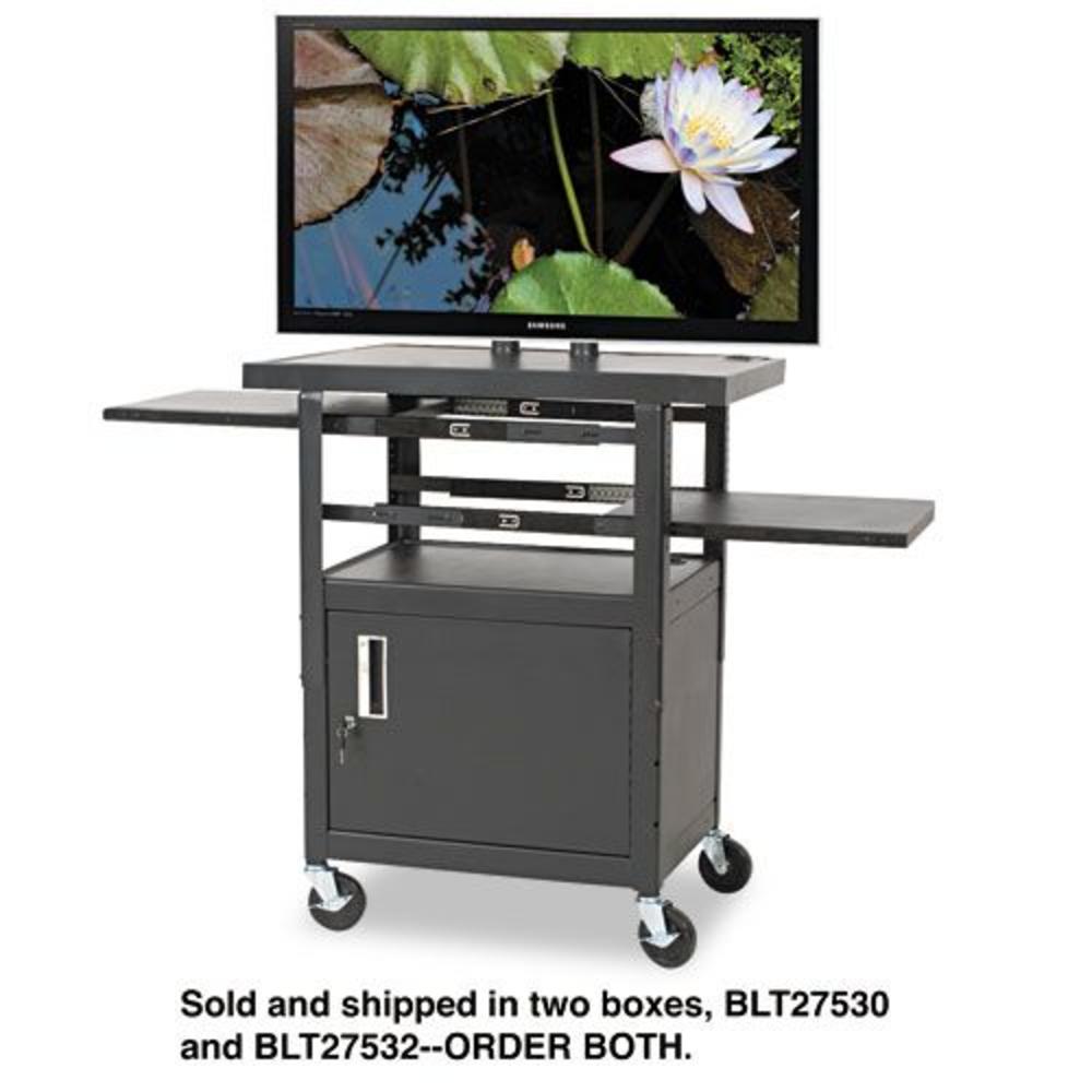 Balt Two Shelf Height-Adjustable Flat Panel TV Cart