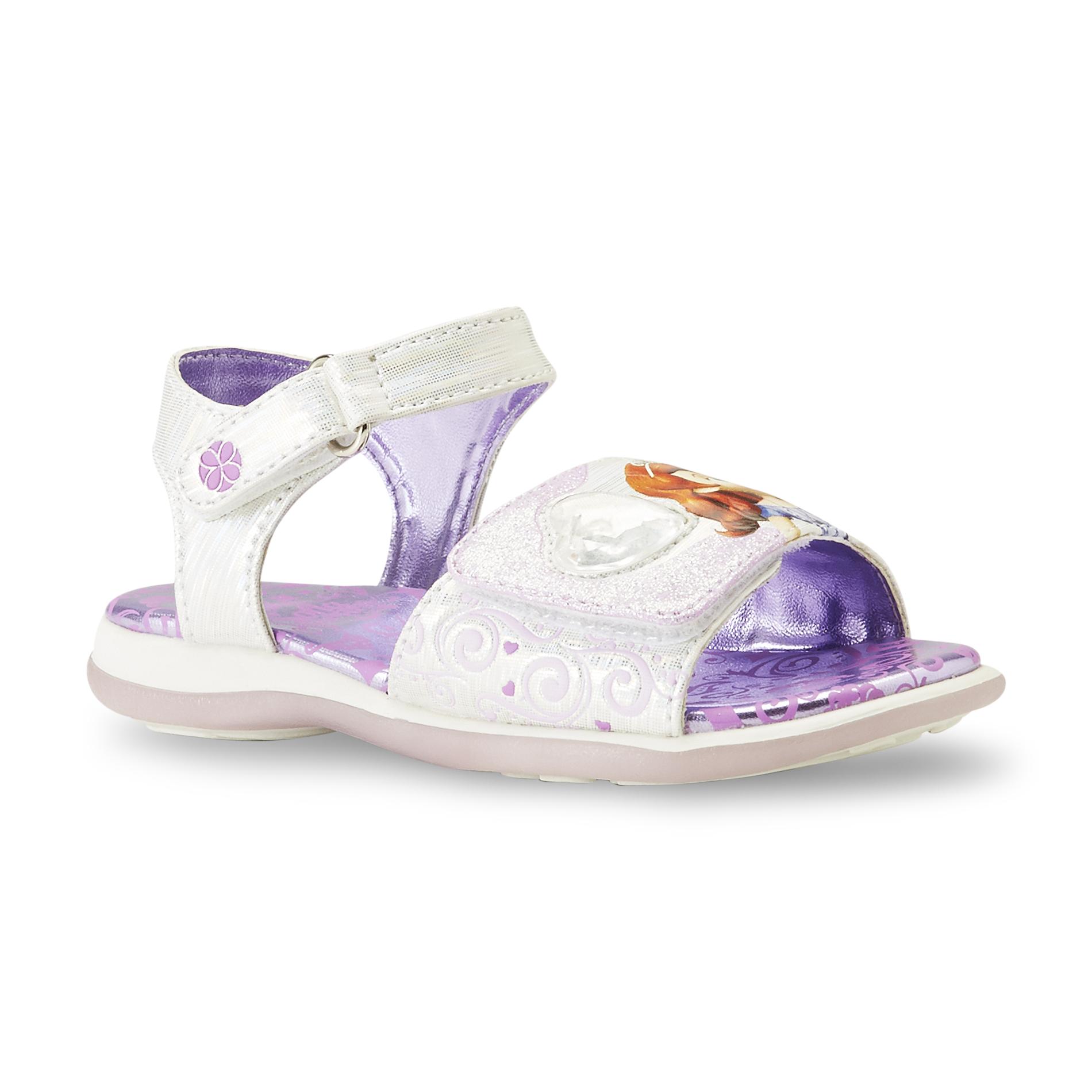 Disney Toddler Girl's Light-Up Silver/Purple Sandals - Sofia The First