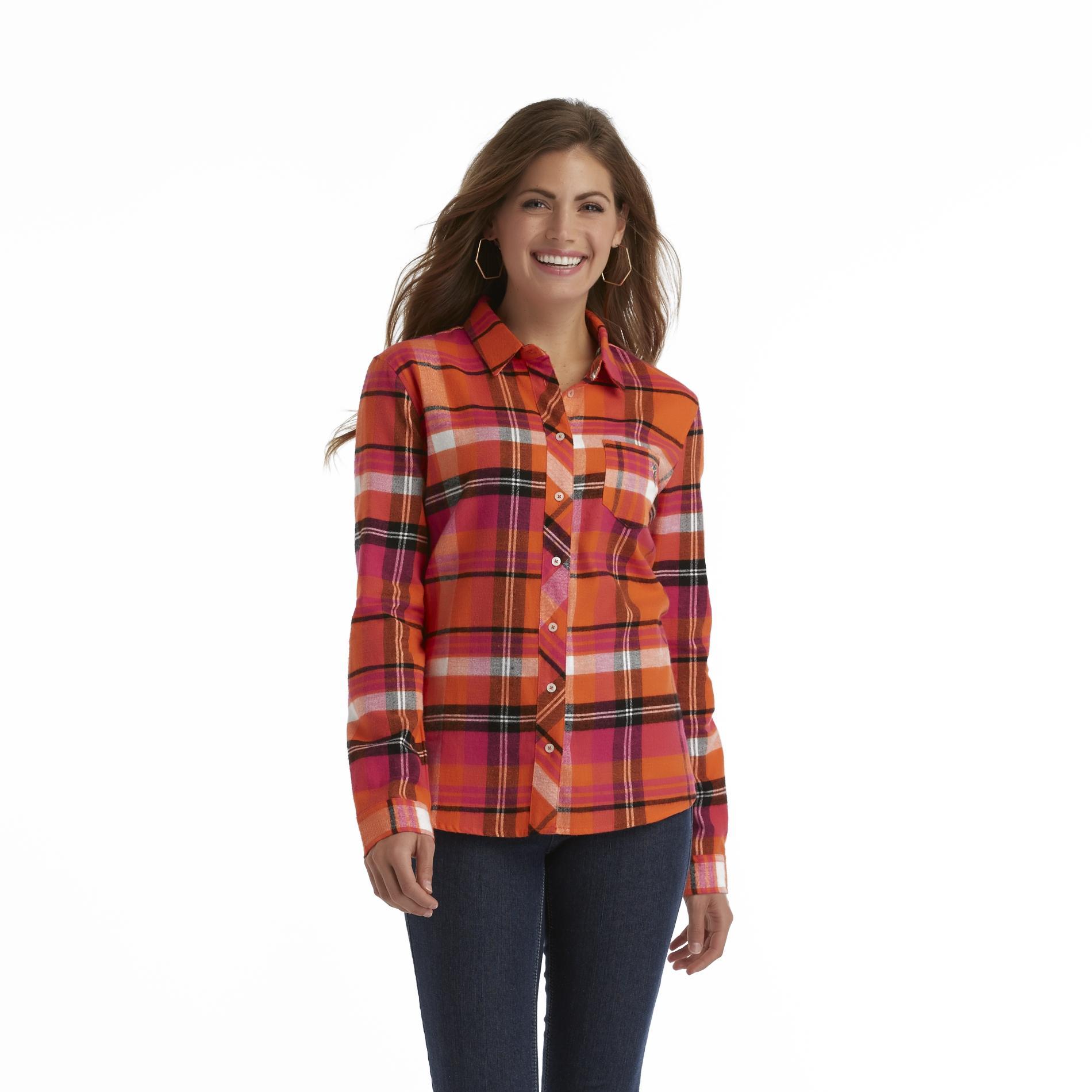 U.S. Polo Assn. Women's Button Front Flannel Shirt - Plaid