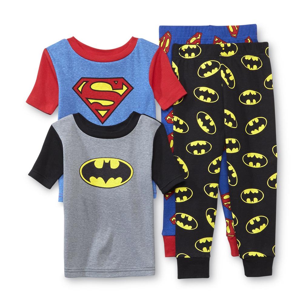 DC Comics Toddler Boy's 2-Pairs Pajamas - Batman & Superman
