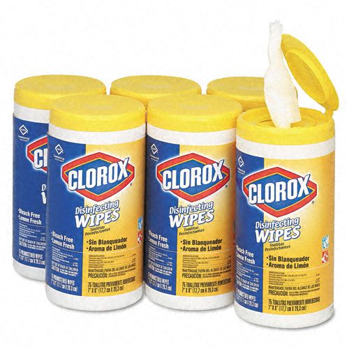 Clorox CLO15948CT Lemon Scent Disinfecting Wet Wipes, Cloth, 7 x 8