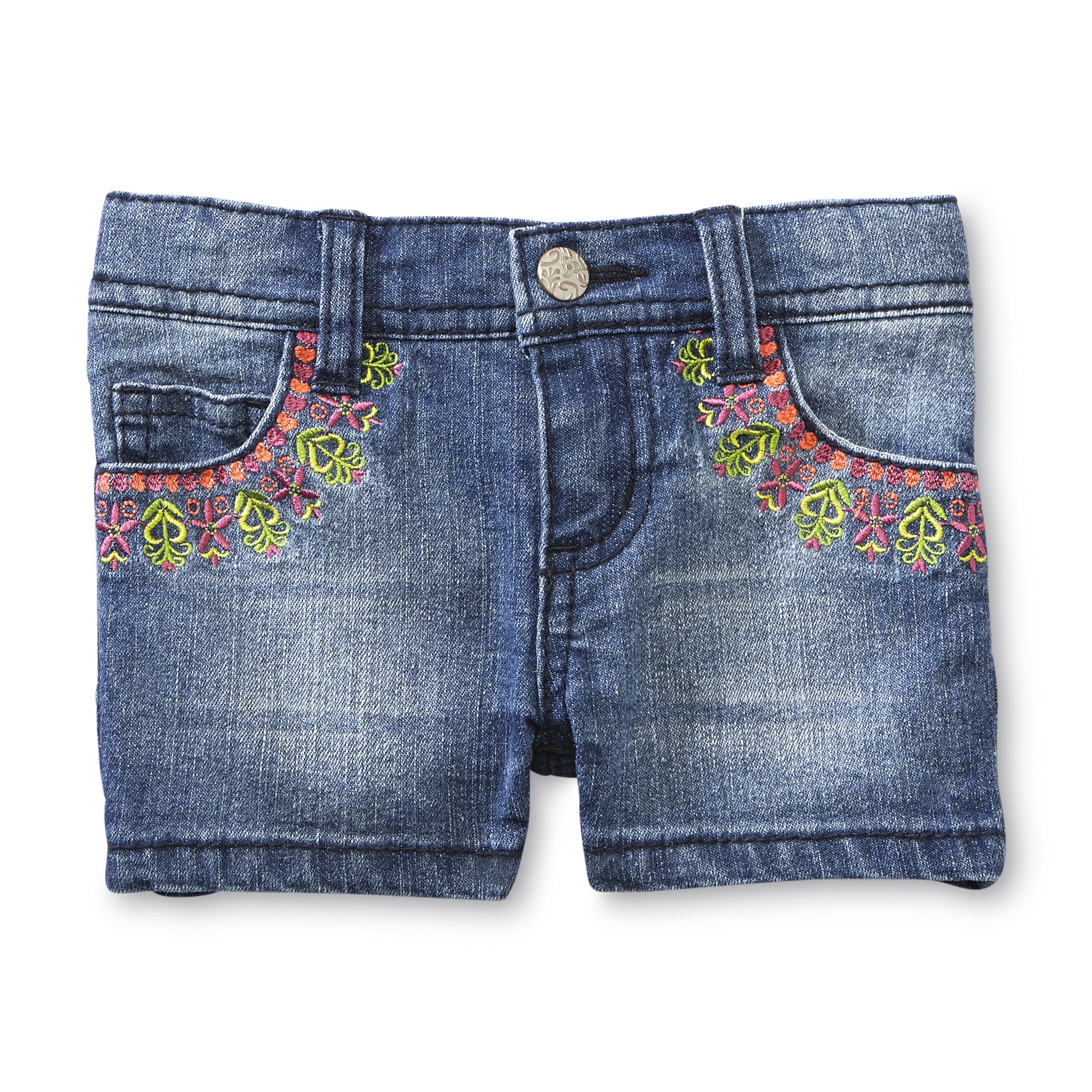 Route 66 Infant & Toddler Girl's Embroidered Shorts