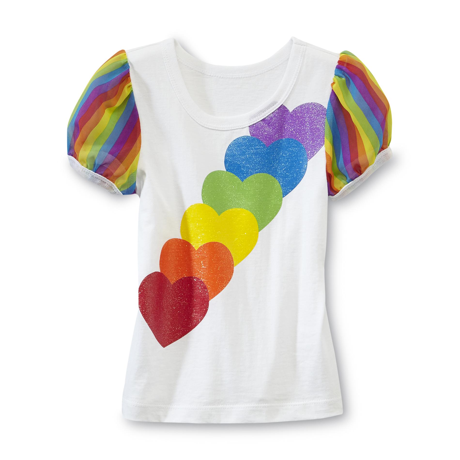 Piper Infant & Toddler Girl's Heart & Rainbow Top