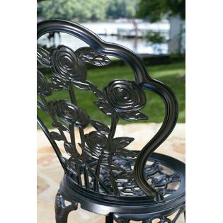 Essential Garden Cast Iron/Aluminum Bistro- Satin Black - Outdoor