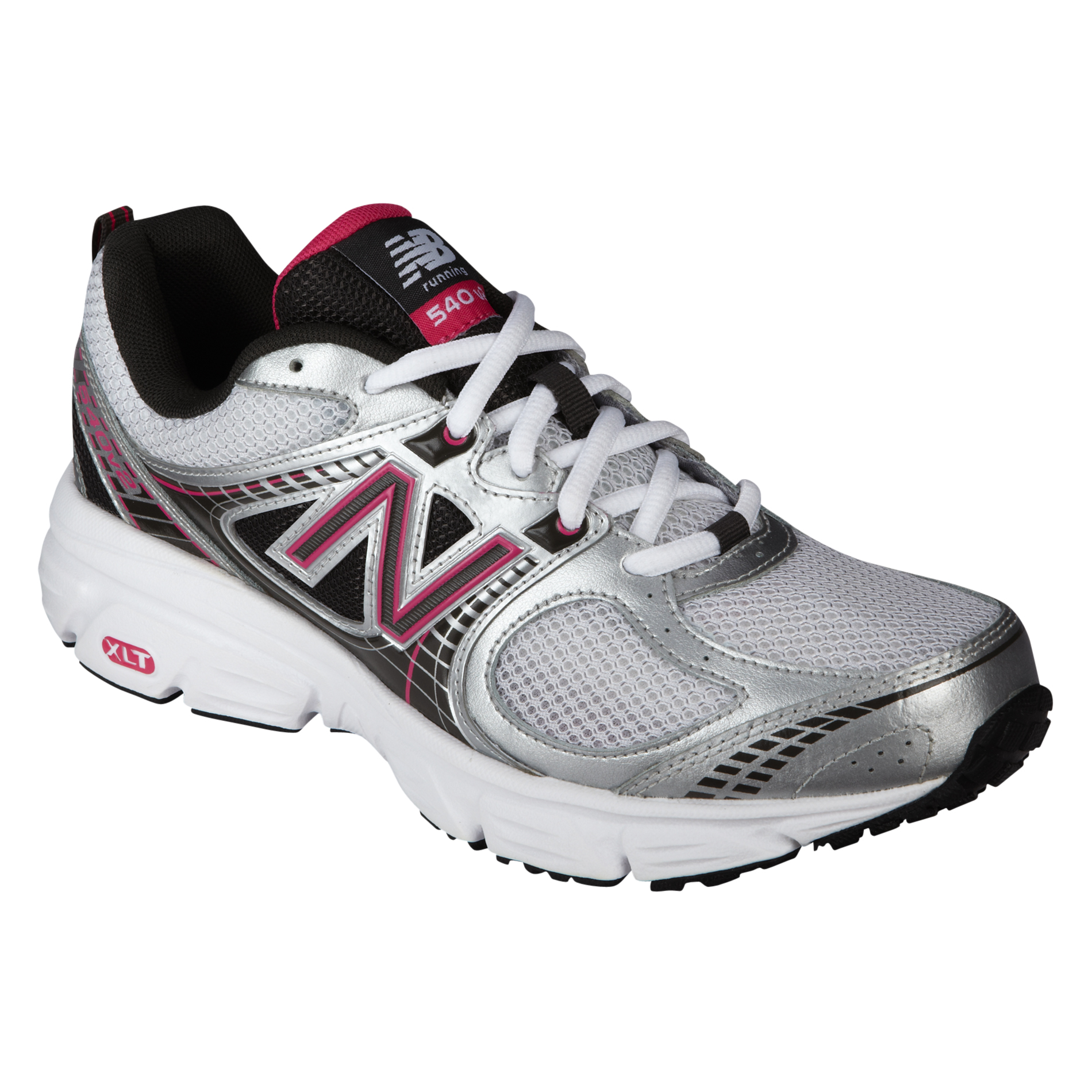 New Balance Women's 540v2 Silver/Pink Running Shoes
