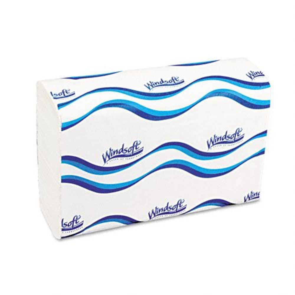 Windsoft WIN101 Embossed C-Fold Paper Towels, White, 150/Pk