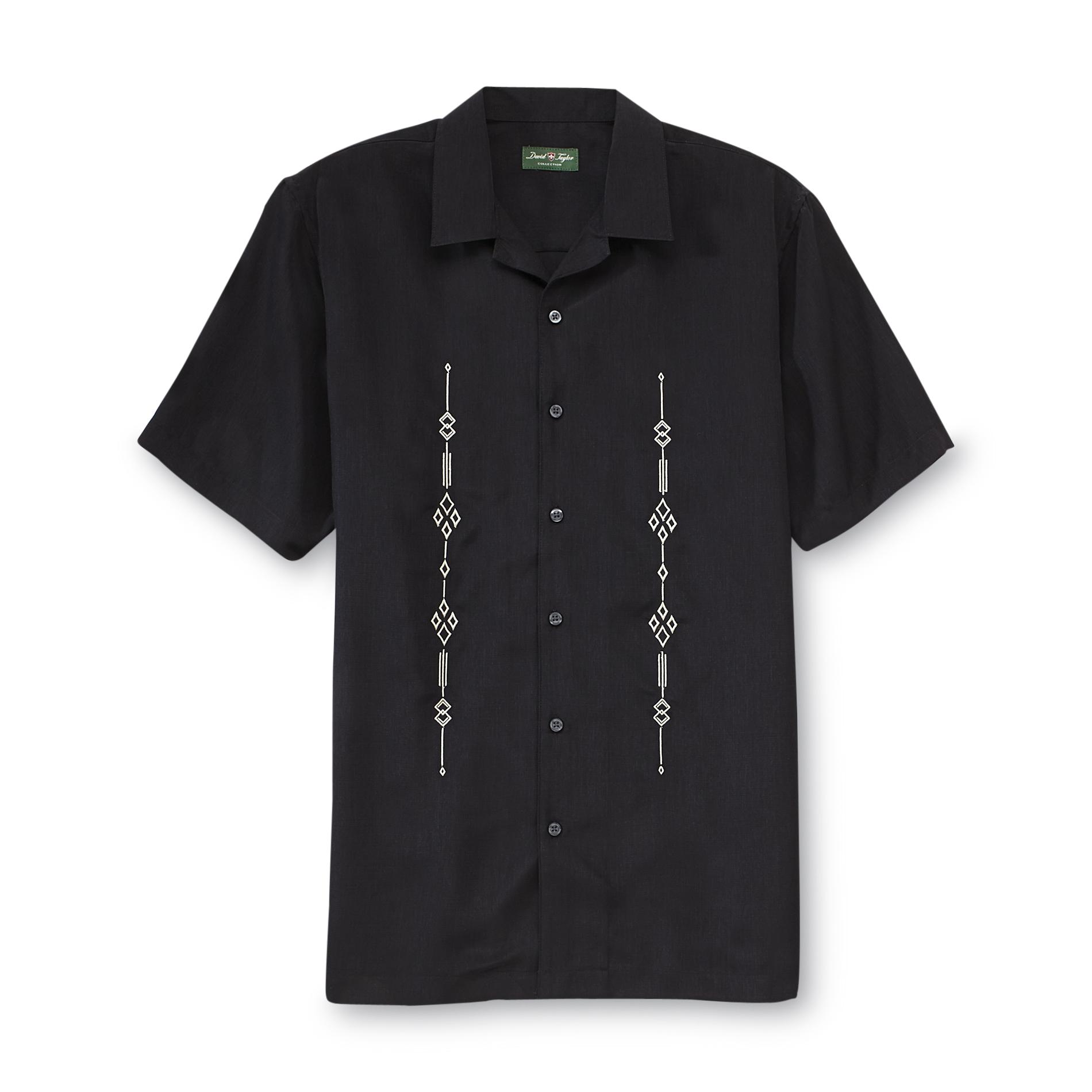 David Taylor Collection Men's Woven Shirt - Embroidered