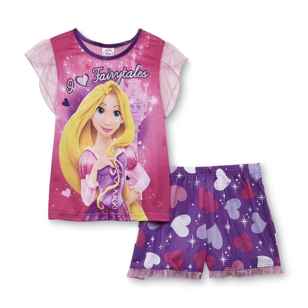 Disney Princess Girl's Pajama Top & Shorts - Rapunzel