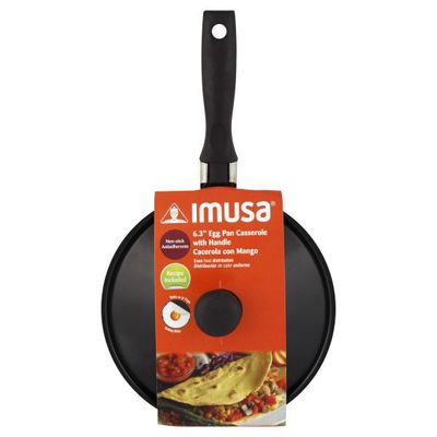 Imusa Egg Pan Casserole, with Handle, 6.3 Inch, 1 pan