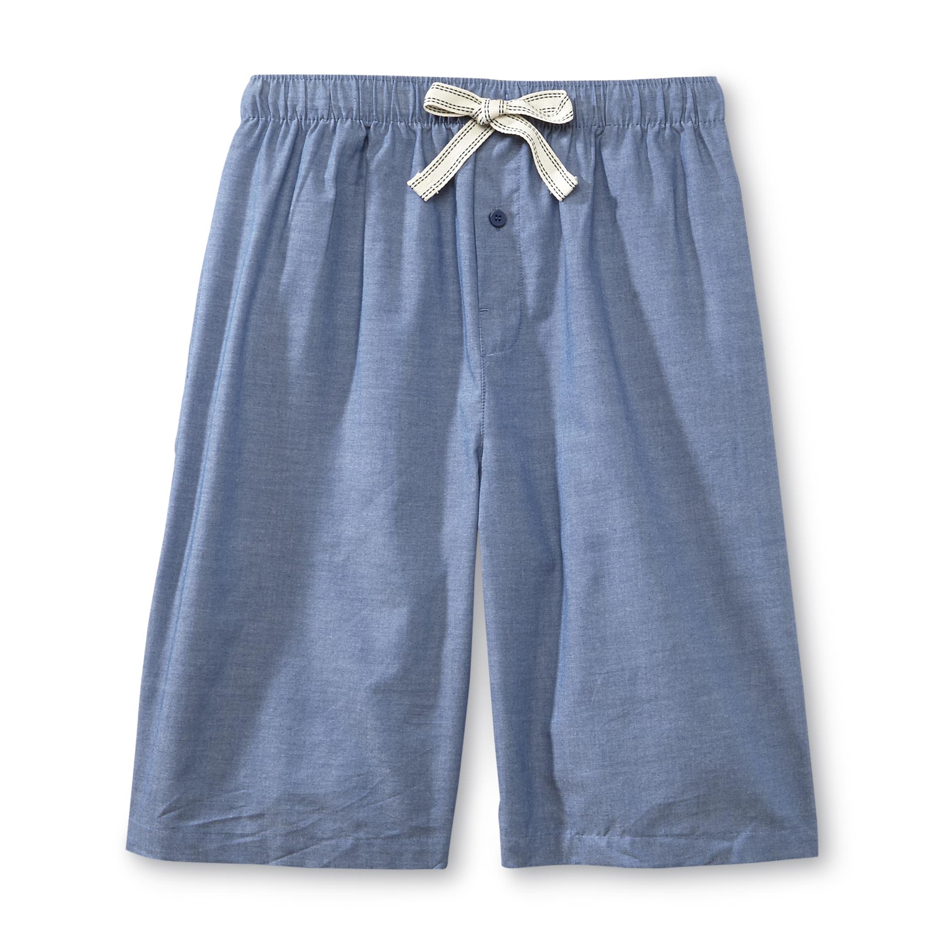 Basic Editions Men's Big & Tall Chambray Pajama Shorts