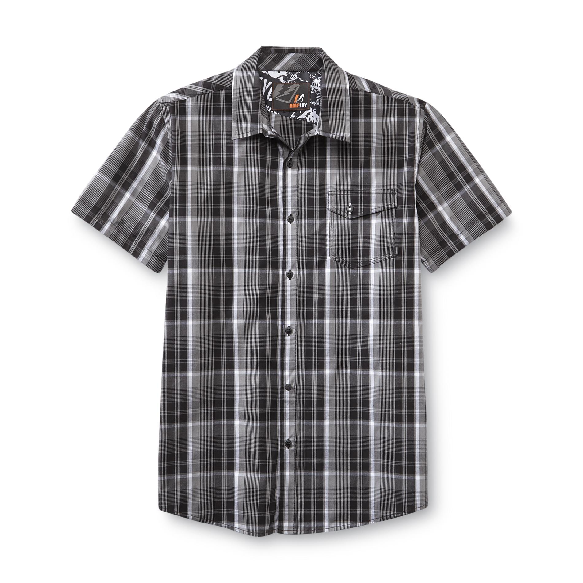 Amplify Young Men's Short-Sleeve Shirt - Plaid