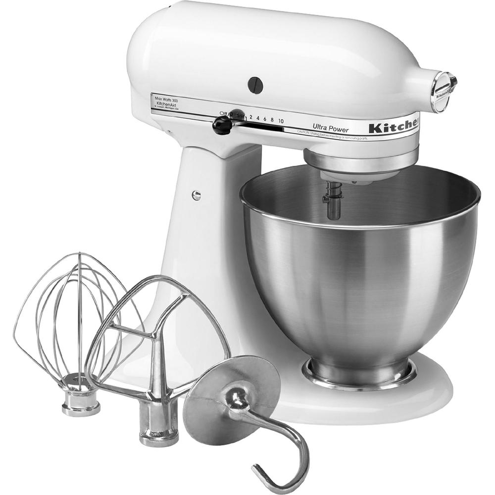 KitchenAid KSM95WH White 4.5Quart Ultra Power Stand Mixer