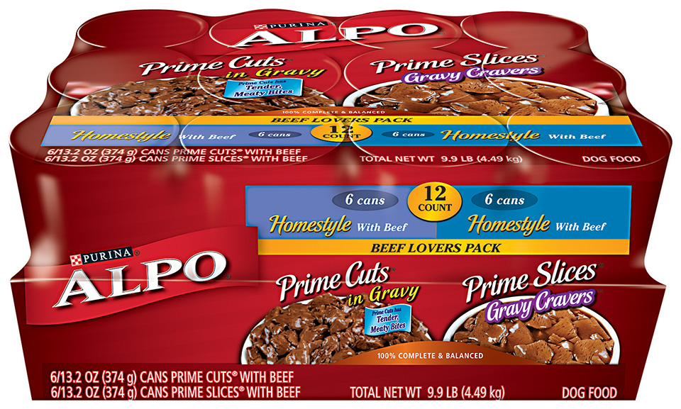 Alpo Wet Beef Lover's Pack Prime Cuts/Prime Slices Dog ...