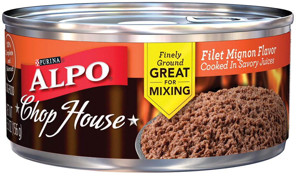 Alpo Wet Chop House Filet Mignon Flavor Cooked in Savory Juices Dog Food 5.50 oz. Can