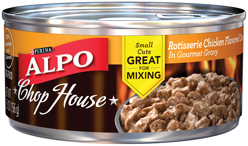 Alpo Chop House Rotisserie Chicken Flavored Cuts in Gourmet Gravy Dog Food 5.50 oz. Can