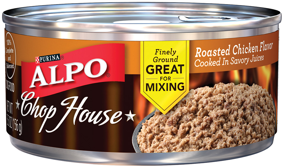 Alpo Wet Chop House Roasted Chicken Flavor Cooked in Savory Juice Dog Food 5.50 oz. Can