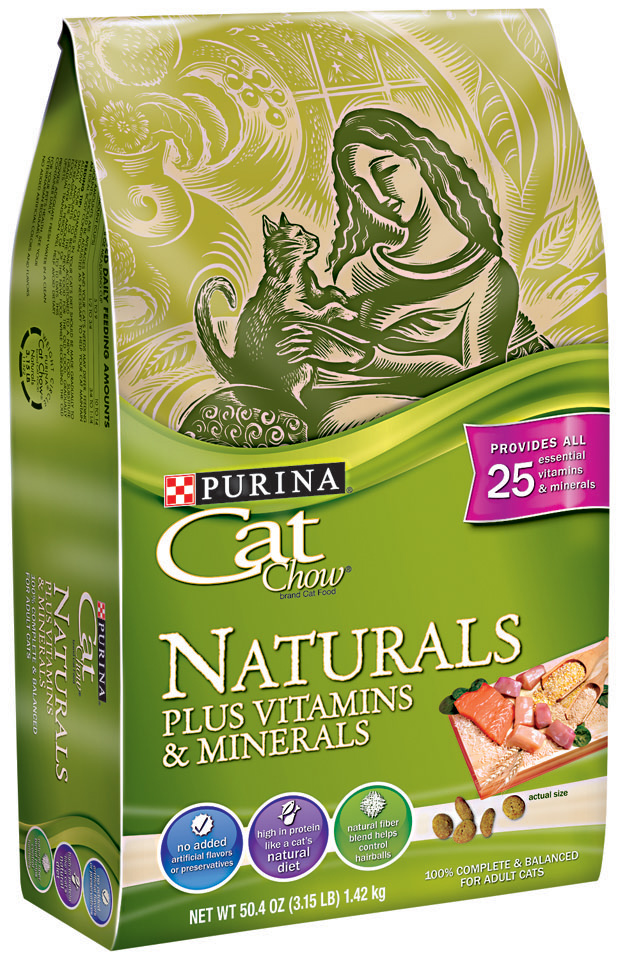 Purina Cat Chow Naturals Plus Vitamins & Minerals Cat Food 3.15 lb. Bag