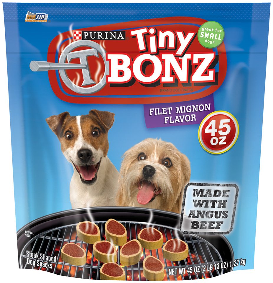 Purina Tiny T Bonz Filet Mignon Flavored Dog Snack 45 oz. Pouch