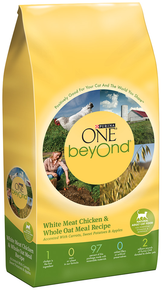 Purina ONE Beyond White Meat Chicken & Whole Oat Meal Recipe Adult Cat Food 3 lb. Bag