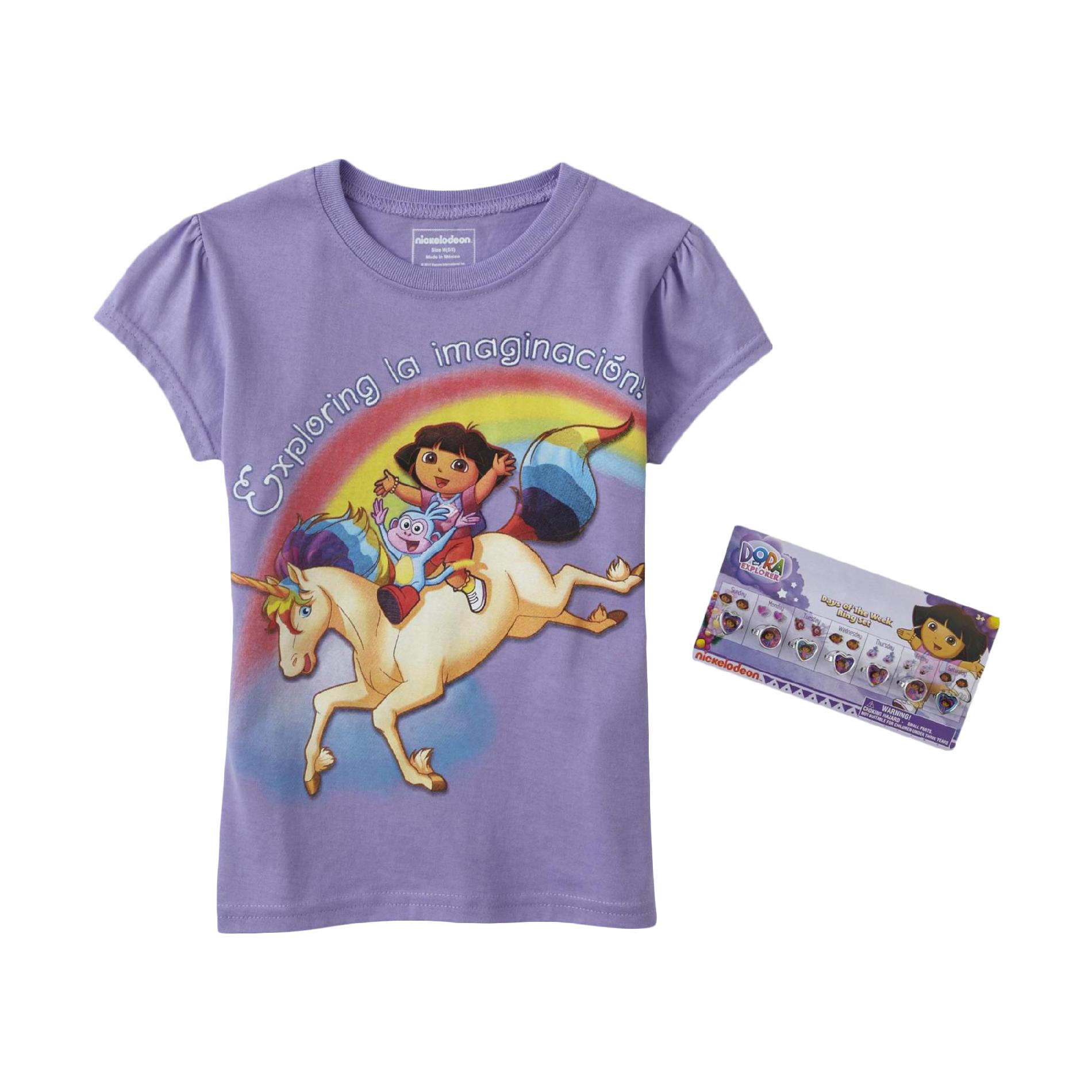 Dora The Explorer Girl's  Unicorn T-Shirt