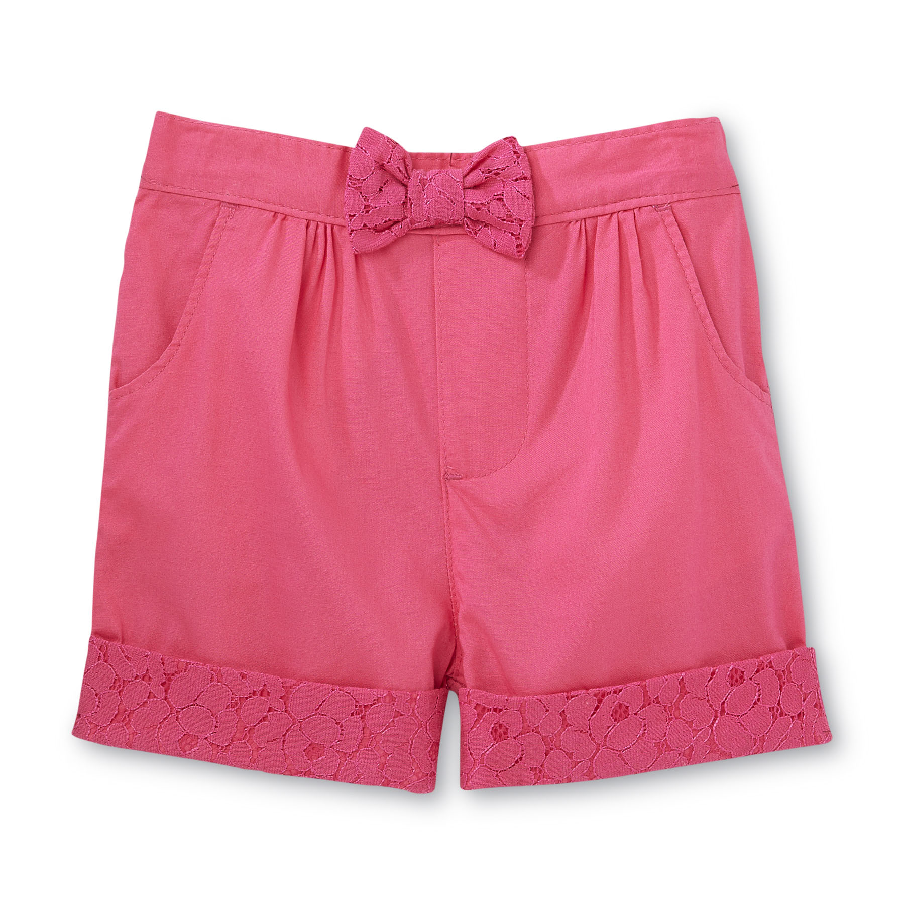 Toughskins Infant & Toddler Girl's Cuffed Poplin Shorts - Lace