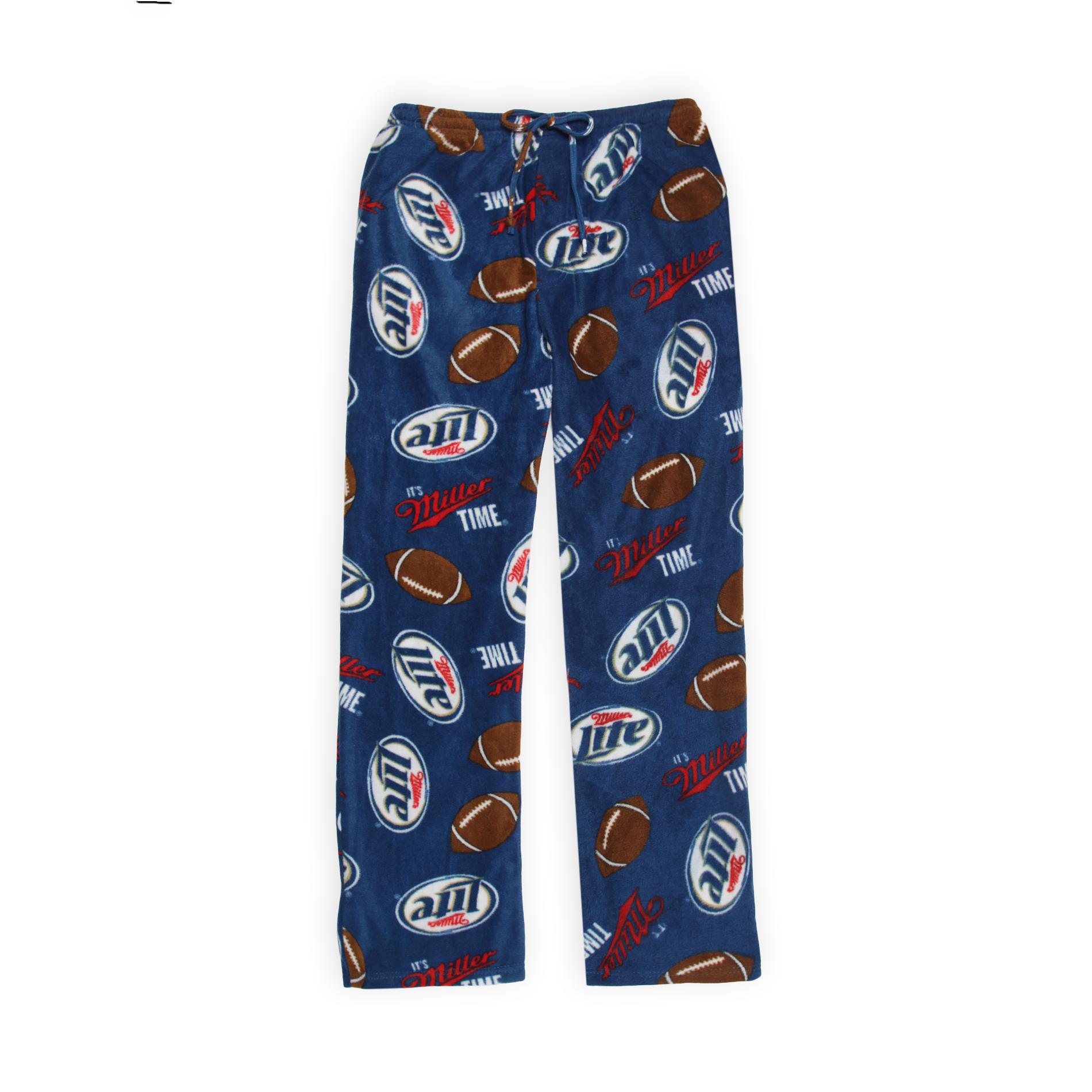 Miller Lite Men's Fleece Pajama Pants - Football