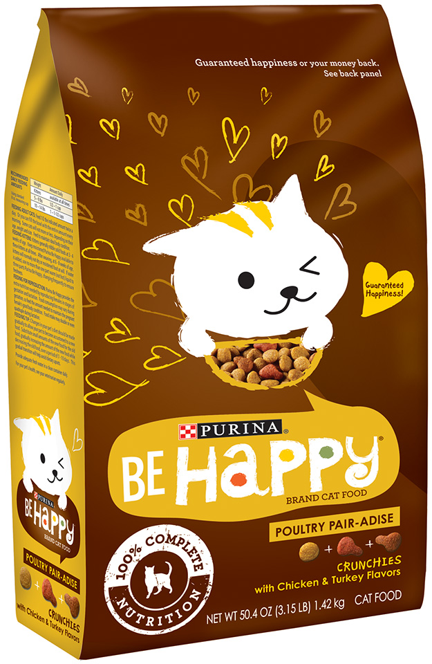 Purina Be Happy Poultry Pair-Adise Cat Food  50.4 oz. Bag
