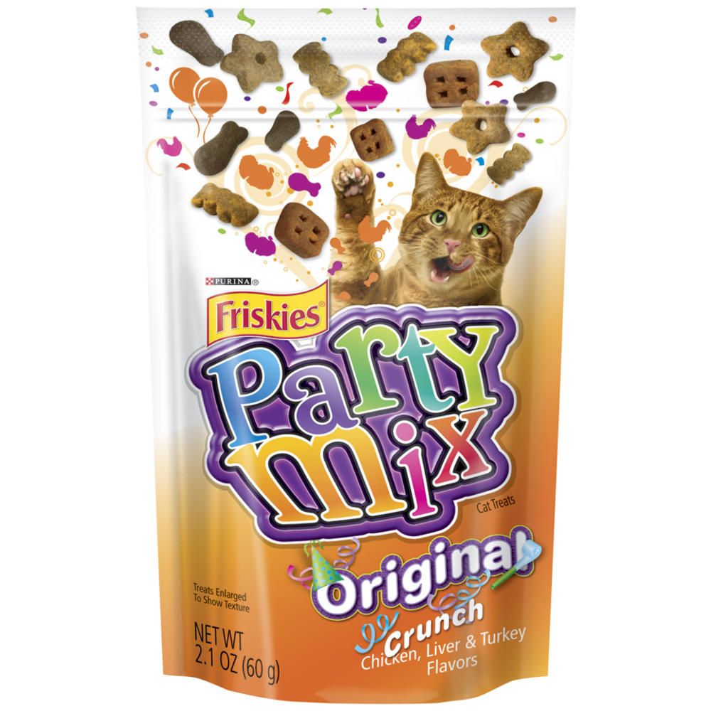 Friskies Party Mix Original Crunch Cat Treat 2.1 oz. Pouch