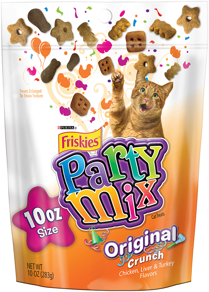 Friskies Party Mix Cat Treats Original Crunch 10 oz. Pouch