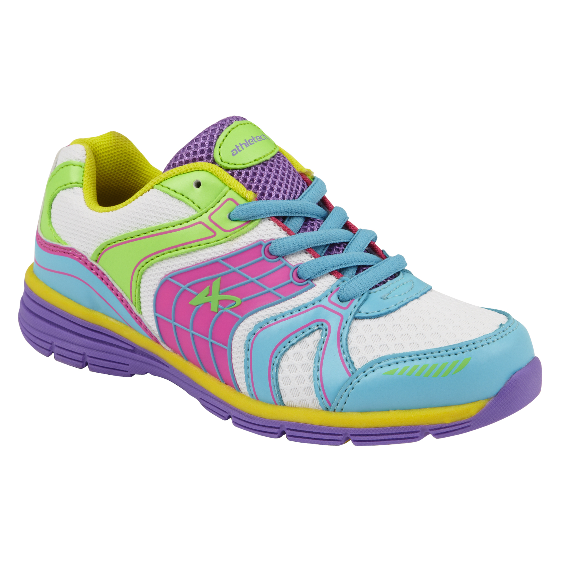 Athletech Girl's Sneaker L-Willow 2 - White/Multi - Everyday Great Price