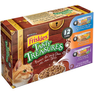 Friskies Wet Tasty Treasures Variety Pack Cat Food 12 5 5 Oz Cans