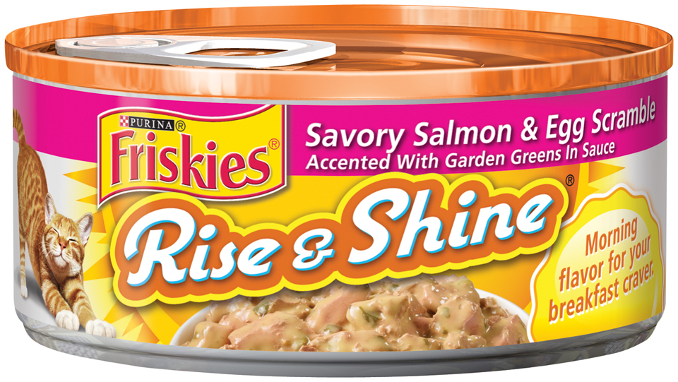 Friskies Rise & Shine Savory Salmon & Egg Scramble Cat Food 5.5 oz. Can