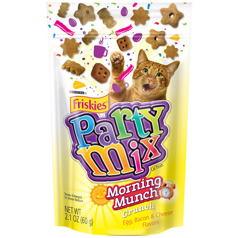 Friskies Party Mix Morning Munch Crunch Cat Treats 2.1 oz. Bag